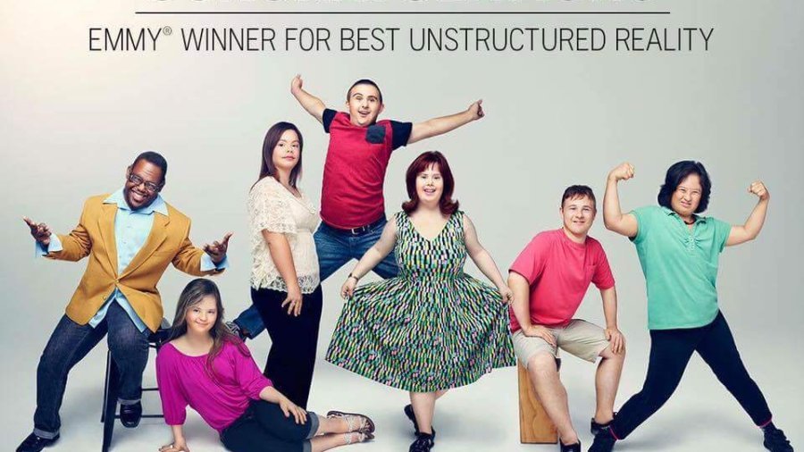 Image of cast facing camera and smiling, text on bottom says Congratulations to Emmy Winner for Best Unstructured Reality