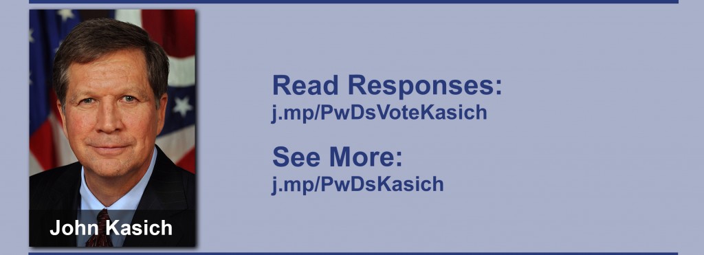 Click on the image to view all of John Kasich's answers to the questionnaire.