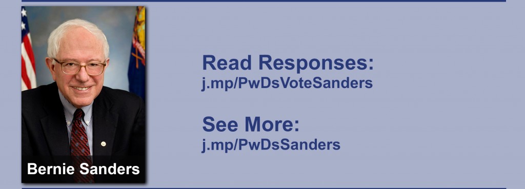 Click on the image to view all of Bernie Sanders' answers to the questionnaire.