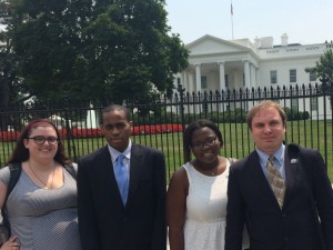 RespectAbility Fellows standing in front of the White House in Summer 2015