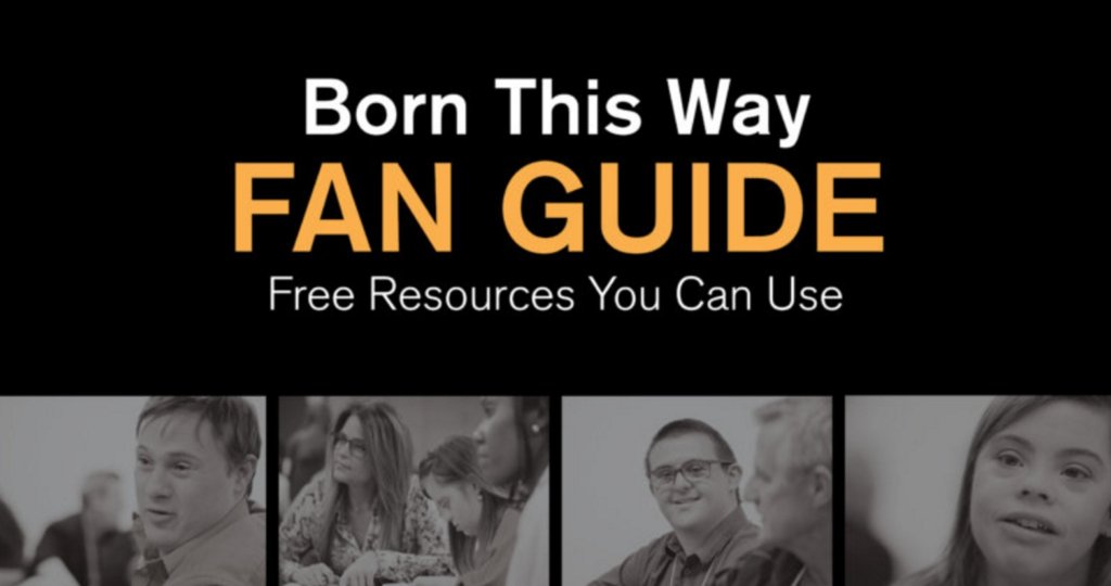 cover art for the cover for the Born This Way Fan Guide, includes photos of the cast of Born This Way
