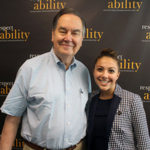 Cal Thomas and RespectAbility Fellow Brilynn Rakes smiling and posing for the camera