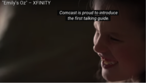 screenshot of Emily in a tv ad