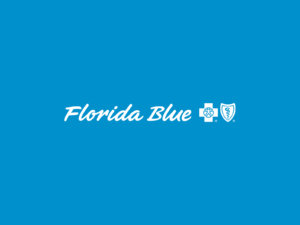 Florida Blue logo on a blue background