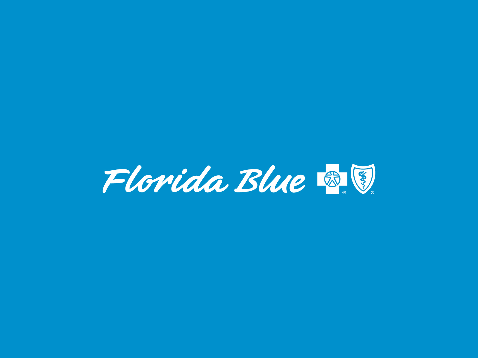 Florida Blue logo on a blue background