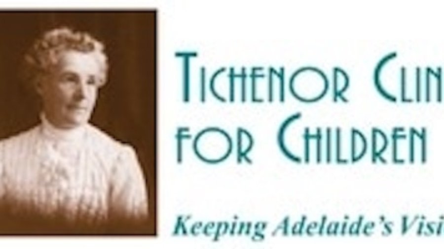 Tichenor Clinic for Children's Logo. It includes the name of the organization, and the slogan 