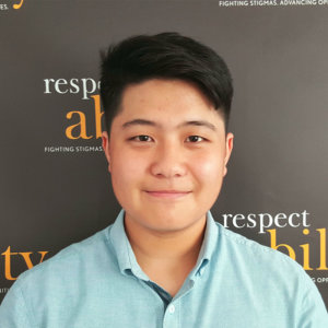 Headshot of Thomas Noh in front of the Respectability banner