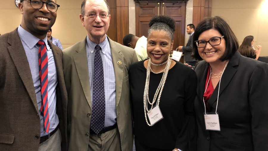 RespectAbility Board Chair Calvin Harris, Rep. Brad Sherman, RespectAbility Board Member Donna Walton, RespectAbility Communications Director Lauren Appelbaum