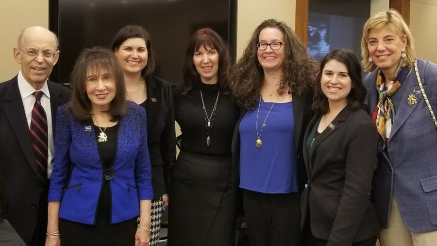 Ronald R. Glancz with RespectAbility Board and Staff L-R: Ronald R. Glancz, Vivian Bass, Lauren Appelbaum, Heidi Daroff, Dana Marlowe, Hillary Steen, Jennifer Laszlo Mizrahi