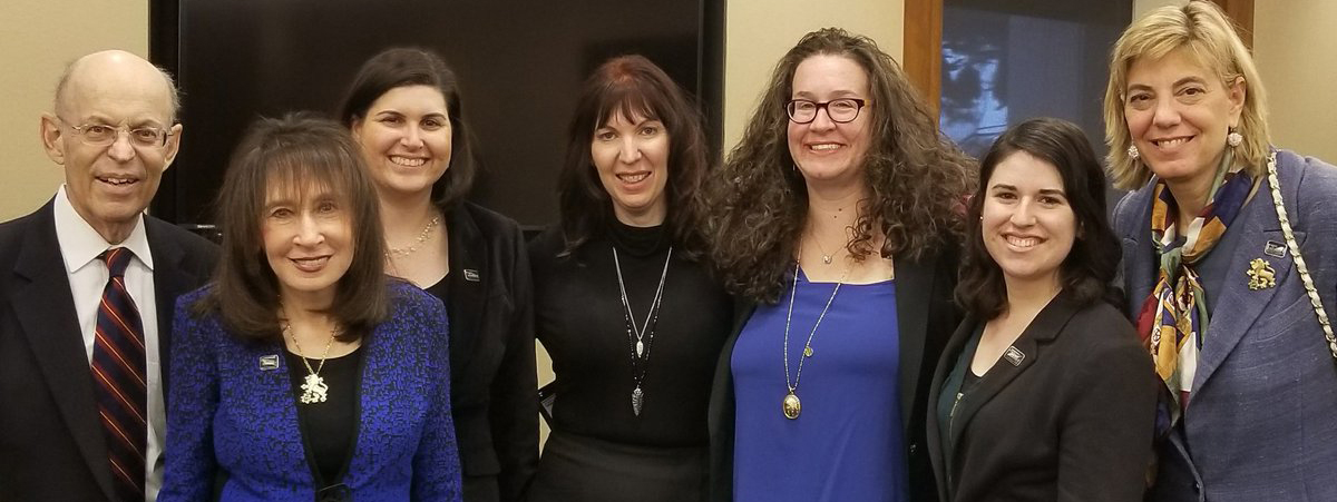 Ronald R. Glancz with RespectAbility Board and Staff L-R: Ronald R. Glancz, Vivian Bass, Lauren Appelbaum, Heidi Daroff, Dana Marlowe, Hillary Steen, Jennifer Laszlo Mizrahi