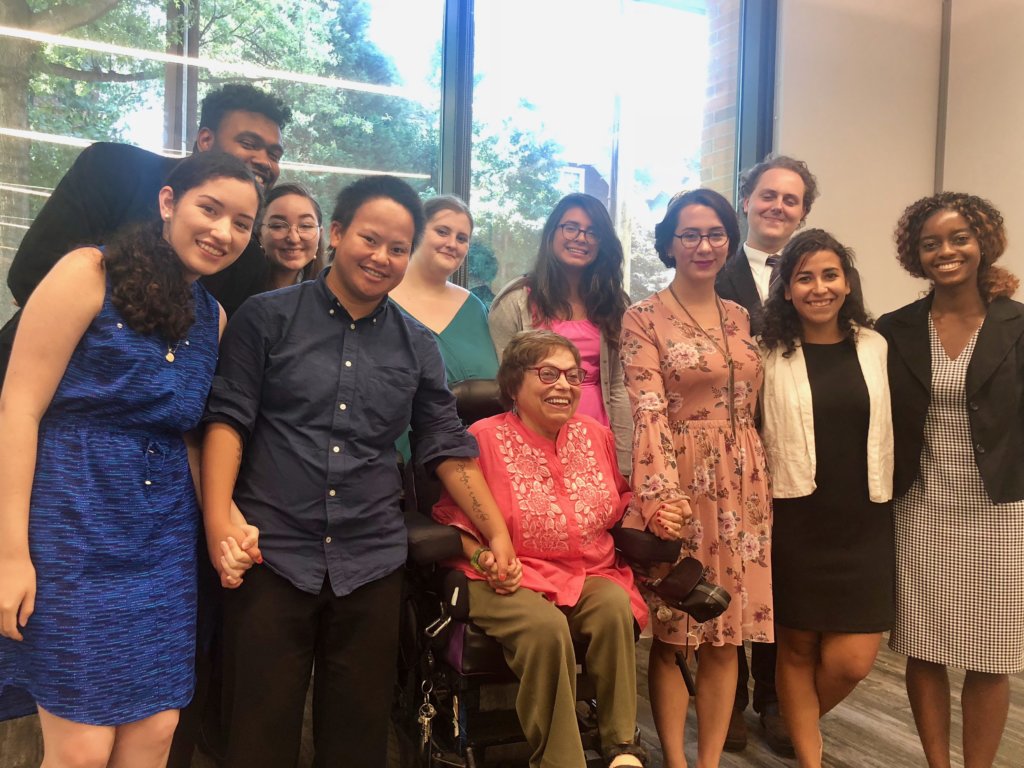 Judy Heumann with RespectAbility Fellows