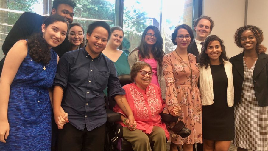 Judy Heumann with RespectAbility Fellows