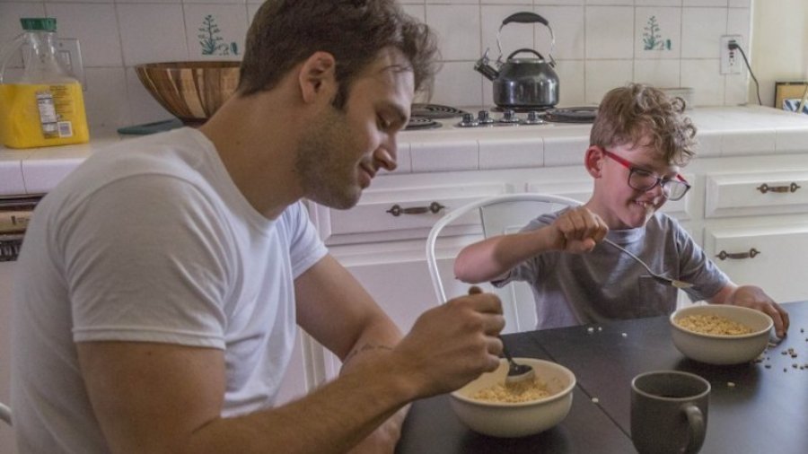 Ryan Guzman and Gavin McHugh eat cereal on the show 9-1-1 on Fox