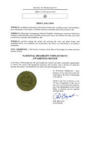 Mississippi proclamation NDEAM