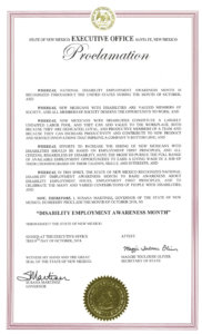 Image of New Mexico NDEAM 2018 proclamation