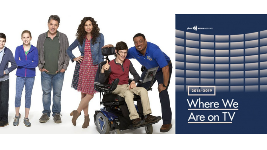 Image of the cast of speechless and GLAAD's Where We Are on TV report