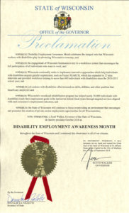 Wisconsin proclamation NDEAM