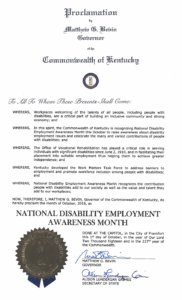 NDEAM proclamation from Kentucky