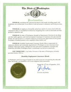 Washington state NDEAM proclamation