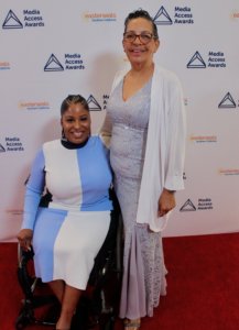 Tatiana Lee and her mother on the Red Carpet at the Media Access Awards