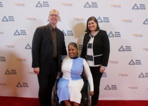 Delbert Whetter, Tatiana Lee, Lauren Appelbaum on the Red Carpet at the Media Access Awards