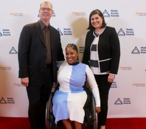 Delbert Whetter, Tatiana Lee, Lauren Appelbaum on the Red Carpet at the Media Access Awards