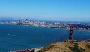 Image of San Francisco from behind a bridge