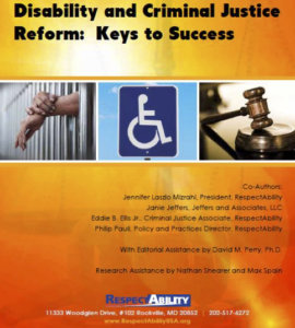 Title page for Disability and Criminal Justice Reform: Keys to Success