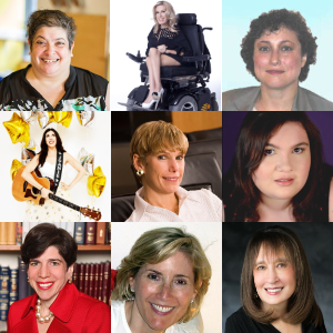 Headshots of all 9 speakers at Training for Jewish Women with Disabilities and Their Allies