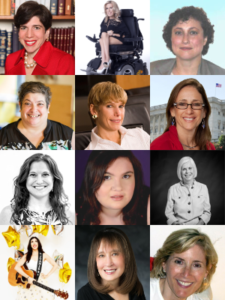 Headshots of all 12 speakers at the Empowerment Training for Jewish Women with Disabilities