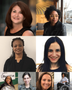 individual headshots of 8 speakers at the event for mothers