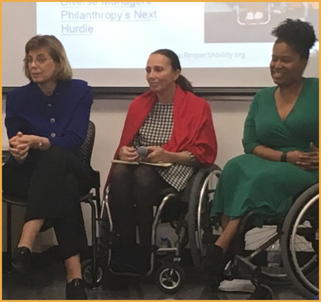 Jennifer Laszlo Mizrahi, Candace Cable and Tatiana Lee sitting in front of a screen, looking at someone asking a question (not pictured)