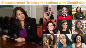 Empowerment Training for Latinas with Disabilities. photos of Carol Robles-Román and 9 other speakers