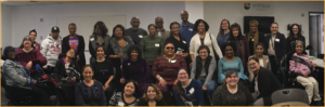 Attendees at training on intersectionality smiling together