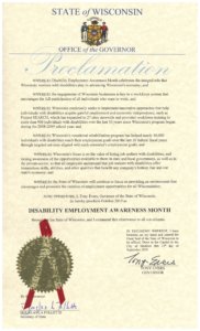 NDEAM Proclamation from Wisconsin Governor Tony Evers