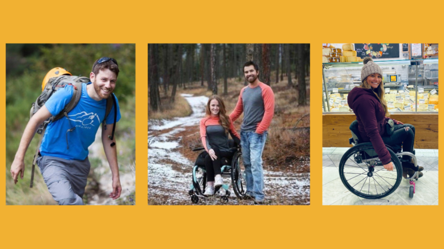 Photos of Omer Zur, Stella and Shannon Barnes, and Marcela Marañon, all of whom except for Shannon have disabilities.