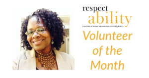 Headshot of Valora Blackson. RespectAbility Volunteer of the Month