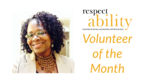 Headshot of Valora Blackson. RespectAbility Volunteer of the Month