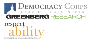 Logos for Democracy Corps, Greenberg Research and RespectAbility