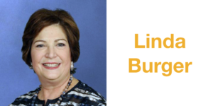 Linda Burger smiling headshot. Text: Linda Burger