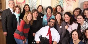 Matan Koch meets with the disability inclusion committee of Temple Beth Hillel-Beth El outside Philadelphia Pennsylvania a few years ago