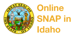 Idaho state steal. Text: Online SNAP in Idaho