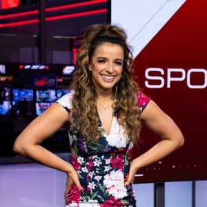 Victoria Arlen on the set of SportsCenter