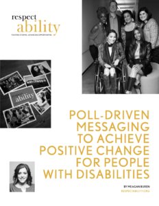 Cover page for "Poll-Driven Messaging to Achieve Positive Change for People with Disabilities by Meagan Buren"