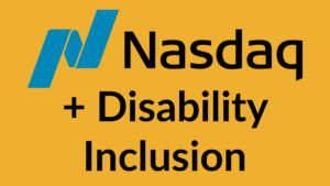 Nasdaq logo + Disability Inclusion