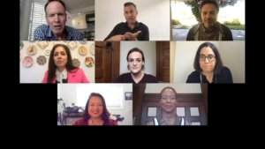 7 panelists plus ASL interpreter on a zoom webinar together