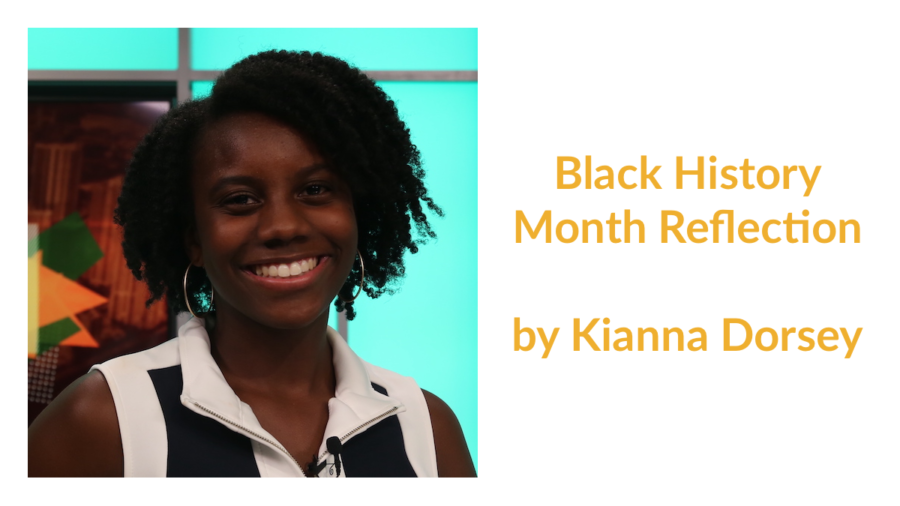 Black History Month Reflection by Kianna Dorsey. Headshot of Kianna Dorsey smiling on the set of The Culture at UMTV