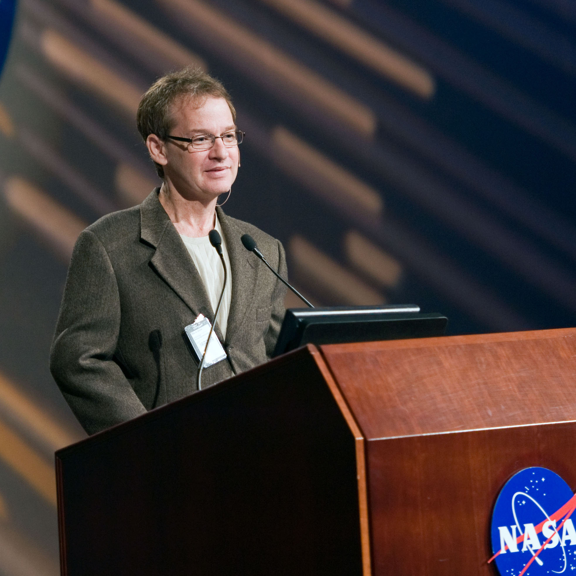 Michael Jordan Segal speaking at NASA