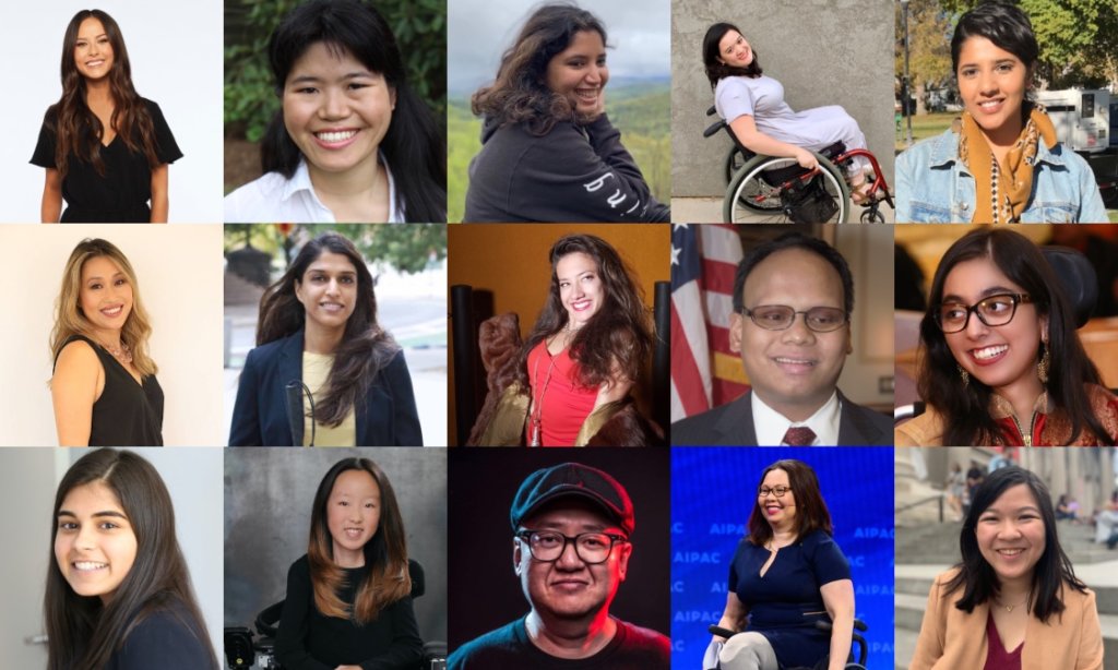 Headshots of 15 AAPI people with disabilities