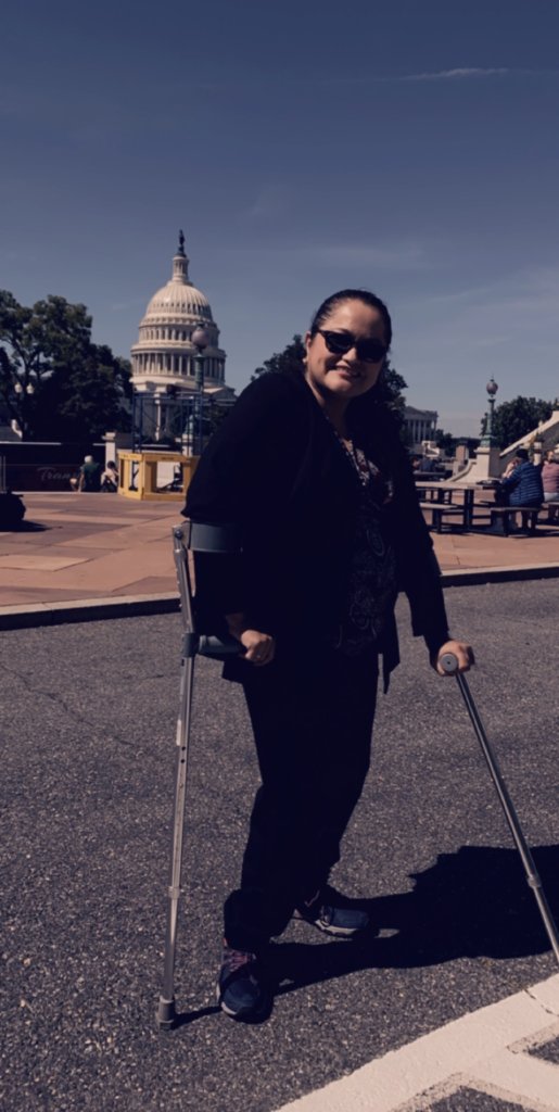 Nelly Nieblas smiling in front of the US Capitol Dome